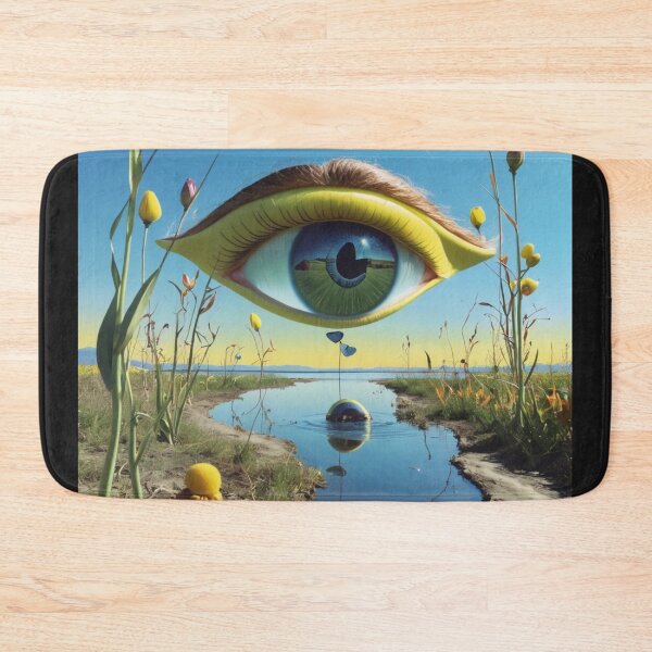 Item preview, Surreal Floating Eye Landscape – Dreamlike Reflection in a Drying World designed and sold by Mirgonhood.