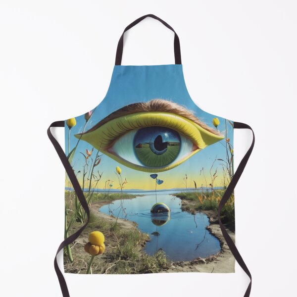 Item preview, Surreal Floating Eye Landscape – Dreamlike Reflection in a Drying World designed and sold by Mirgonhood.