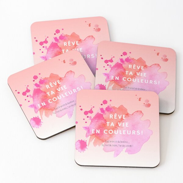 Item preview, "Dream your life in color" – Pink Watercolor & Positive Motivation designed and sold by DIAMVERA.