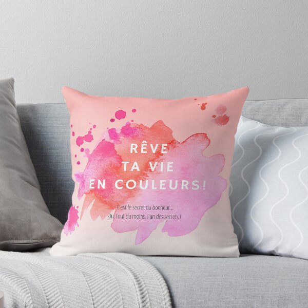 Item preview, "Dream your life in color" – Pink Watercolor & Positive Motivation designed and sold by DIAMVERA.