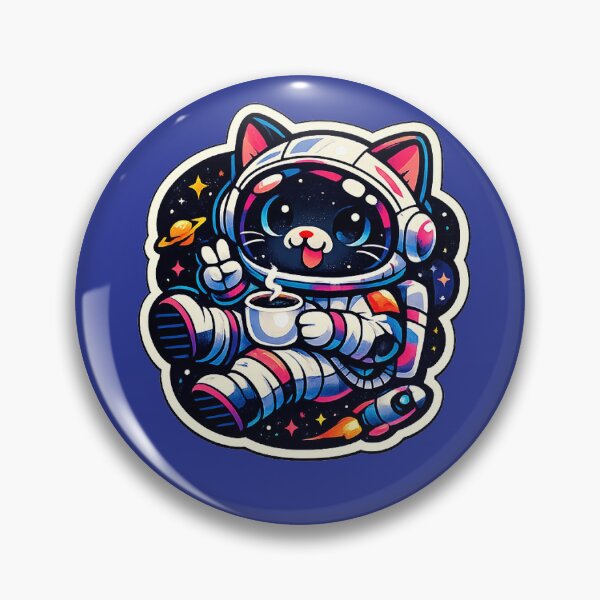 Item preview, Chill Astronaut Cat Sticker designed and sold by VibeCraft-Studio.
