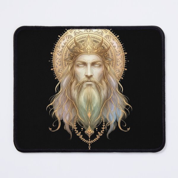 Item preview, Golden Ethereal Deity - Majestic Celestial King Illustration designed and sold by Remix Vision.