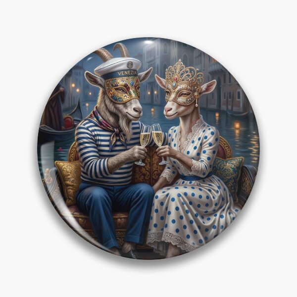 Item preview, The goat and the billy goat in love in Venice. Year of the Goat 2027. designed and sold by Natalia-Vlad.