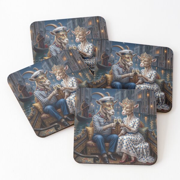 Item preview, The goat and the billy goat in love in Venice. Year of the Goat 2027. designed and sold by Natalia-Vlad.