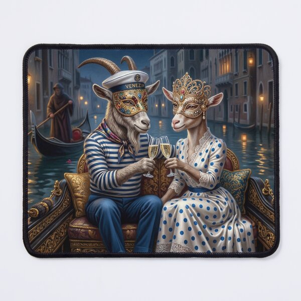 Item preview, The goat and the billy goat in love in Venice. Year of the Goat 2027. designed and sold by Natalia-Vlad.