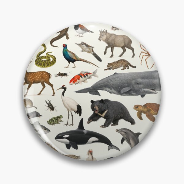 Item preview, Animals of Japan Retro Style Wildlife Identification Chart designed and sold by kakarikihill.