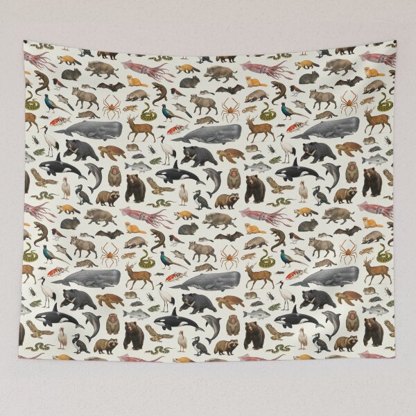 Item preview, Animals of Japan Retro Style Wildlife Identification Chart designed and sold by kakarikihill.