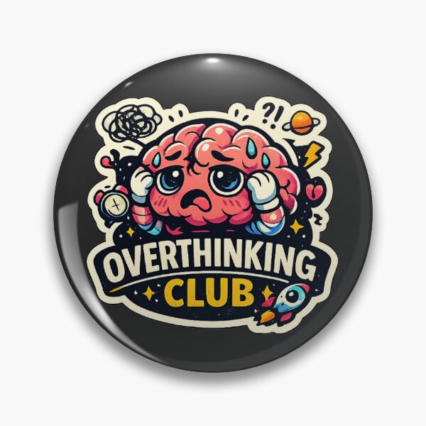 Item preview, Overthinking Club Sticker designed and sold by VibeCraft-Studio.