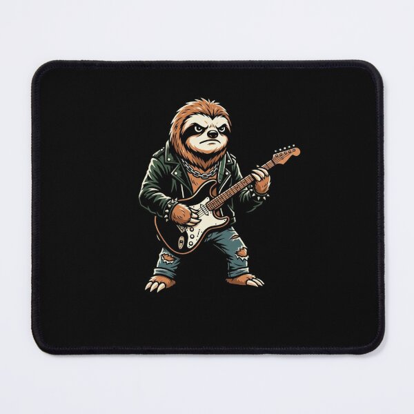 Item preview, Punk Rock Sloth Playing Electric Guitar Mascot designed and sold by snowry.