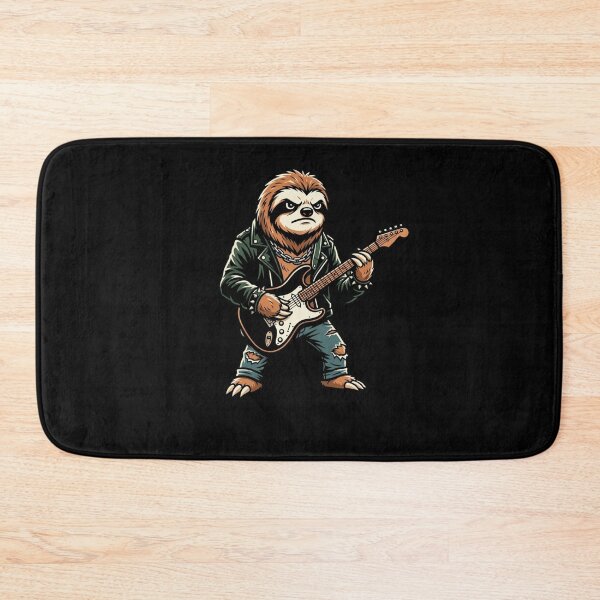Item preview, Punk Rock Sloth Playing Electric Guitar Mascot designed and sold by snowry.