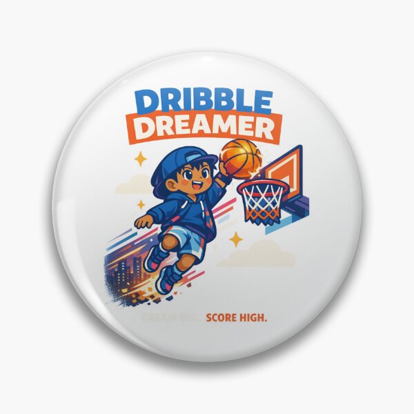 Item preview, Dribble Dreamer – Minimal Flat Basketball Design designed and sold by Joyfulfabric.