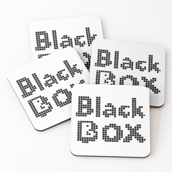 Item preview, Pixelated Black Box Typography designed and sold by larkanthosis.