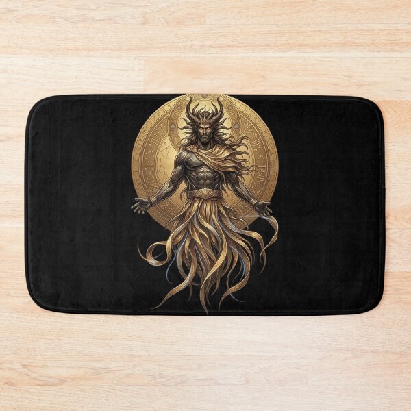 Item preview, ​Dark Mythical Underworld Deity - Golden Demon Lord Illustration designed and sold by Remix Vision.