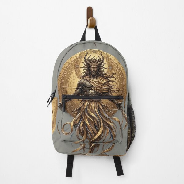 Item preview, Dark Mythical Underworld Deity - Golden Demon Lord Illustration designed and sold by Remix Vision.