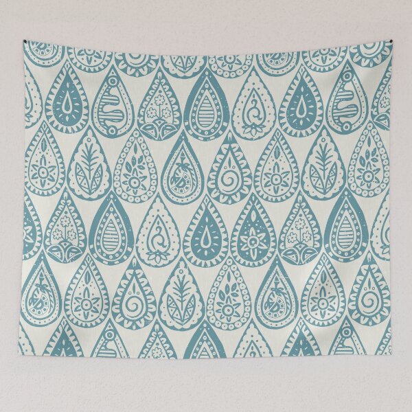 Item preview, Indian raindrops blue designed and sold by scrummy.