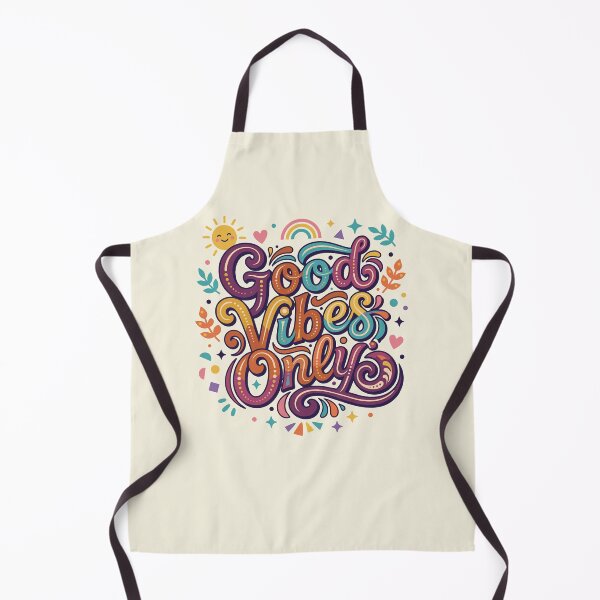 Item preview, Good Vibes Only Retro Groovy Typography - Colorful Aesthetic Boho art designed and sold by Far Out Goods.