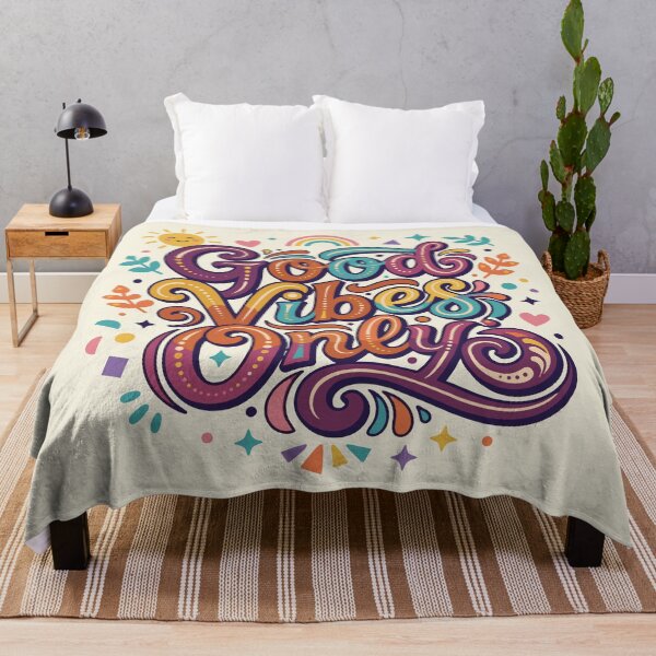 Item preview, Good Vibes Only Retro Groovy Typography - Colorful Aesthetic Boho art designed and sold by Far Out Goods.
