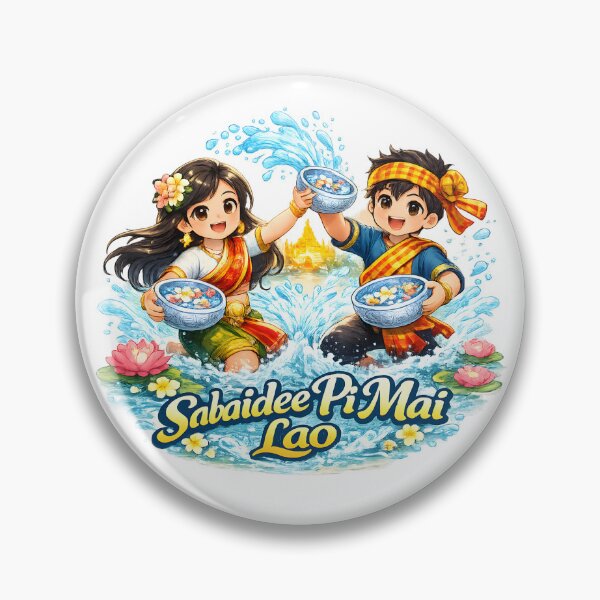 Item preview, Sabaidee Pi Mai Lao – Lao New Year Water Festival Couple Shirt designed and sold by AC Artwear.
