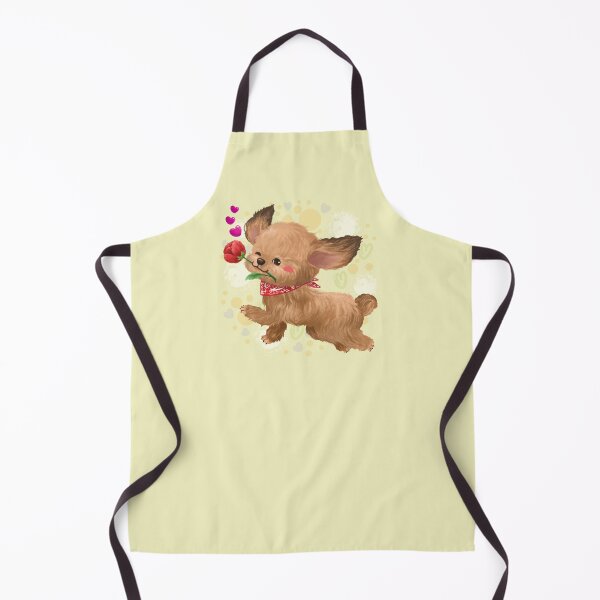 Item preview, Brown Poodle Biting a Rose Flower designed and sold by Khotekmei.