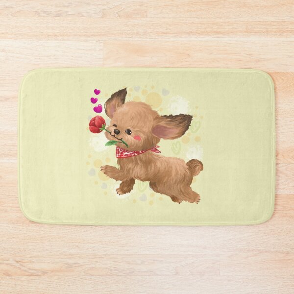 Item preview, Brown Poodle Biting a Rose Flower designed and sold by Khotekmei.