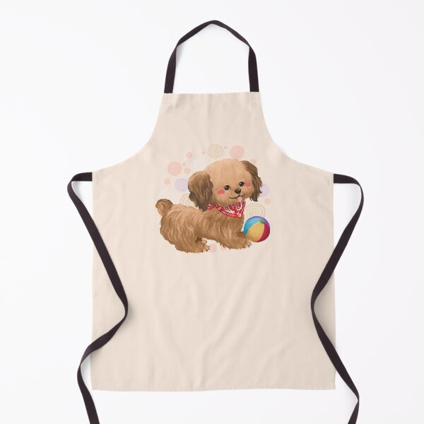 Item preview, Brown Poodle Playing Ball designed and sold by Khotekmei.