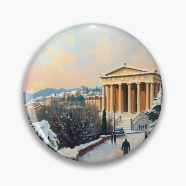 Item preview, Athens after heavy snow.  designed and sold by oldMastersofart.