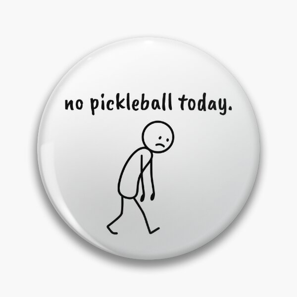Item preview, Hilarious No Pickleball Today Minimalist Sad Stick Figure designed and sold by EverkindInk.