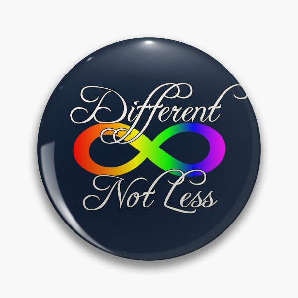 Item preview, Different Not Less Autism Acceptance Rainbow Infinity Symbol designed and sold by tamdevo1.