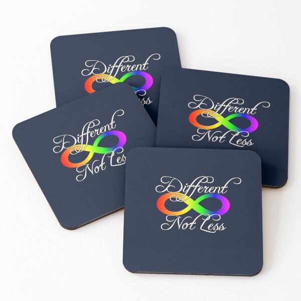 Item preview, Different Not Less Autism Acceptance Rainbow Infinity Symbol designed and sold by tamdevo1.