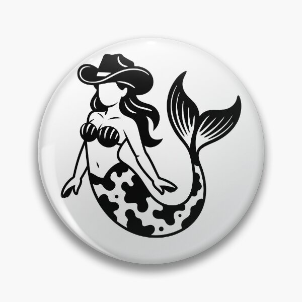 Item preview, Cowgirl Mermaid Cow Print designed and sold by theartfulaspie.