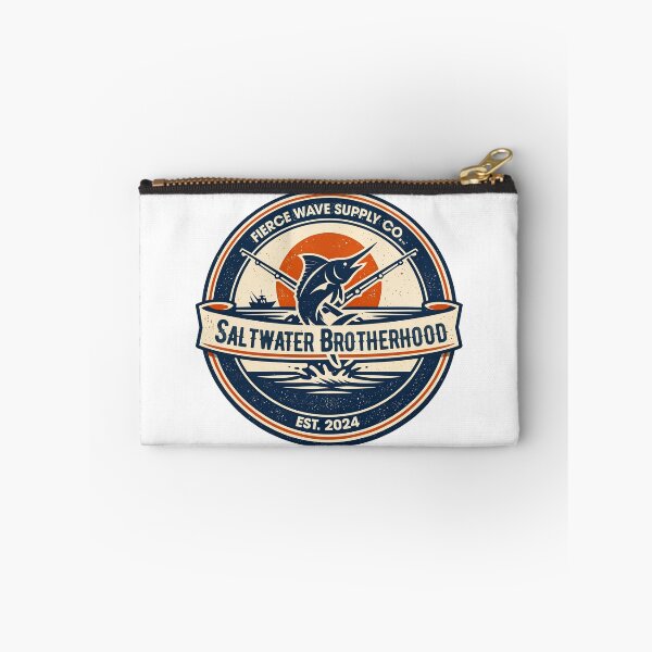Item preview, Saltwater Brotherhood Offshore Fishing Badge – Vintage Marlin Fishing Shirt, Deep Sea Angler Gift, Fishing Sticker designed and sold by Fierce Wave Supply Co..