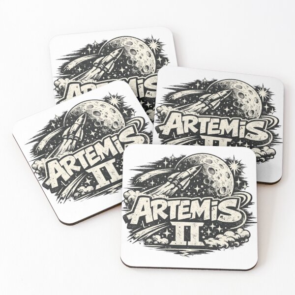 Item preview, Artemis II Moon Mission Rocket Vintage Space Design designed and sold by RedVista.