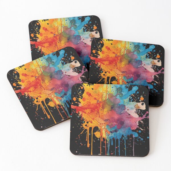 Item preview, Vibrant Watercolor Splashes - Abstract Fluid Art Composition designed and sold by WowDezign.