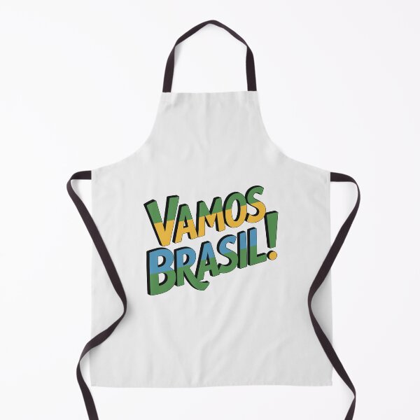 Item preview, “Vamos Brasil (Lets go Brazil)”– Brazilian Colors Football Fan Green Yellow Blue White designed and sold by paulo silveira.