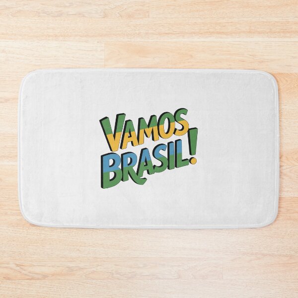 Item preview, “Vamos Brasil (Lets go Brazil)”– Brazilian Colors Football Fan Green Yellow Blue White designed and sold by paulo silveira.