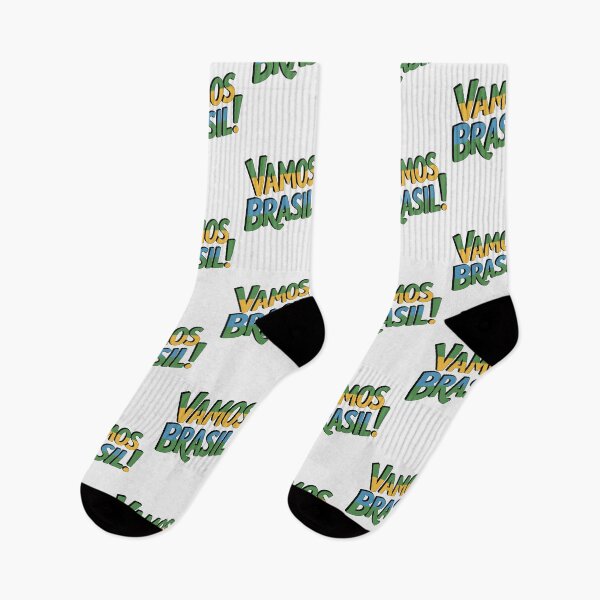 Item preview, “Vamos Brasil (Lets go Brazil)”– Brazilian Colors Football Fan Green Yellow Blue White designed and sold by paulo silveira.