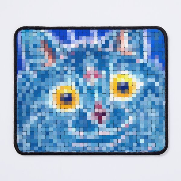 Item preview, Blue Cat Mosaic Portrait designed and sold by larkanthosis.