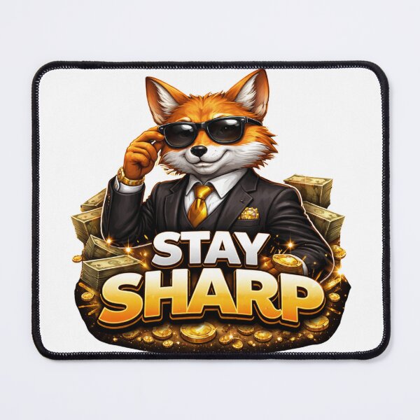 Item preview, Stay Sharp Fox – Smart Hustle Design designed and sold by ElsterCreative.
