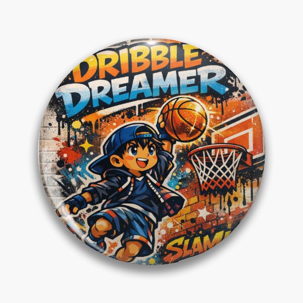 Item preview, Dribble Dreamer – Graffiti Slam Dunk Art designed and sold by Joyfulfabric.