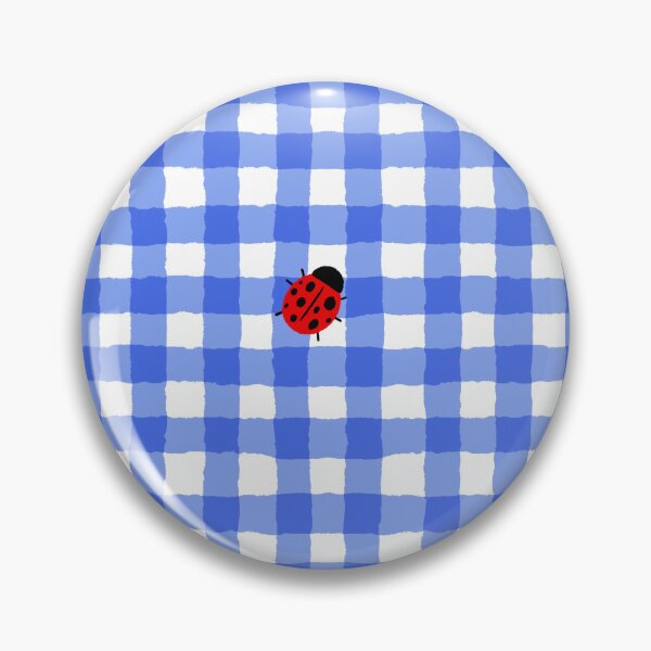 Item preview, gingham ladybug pattern designed and sold by KitschByKate.