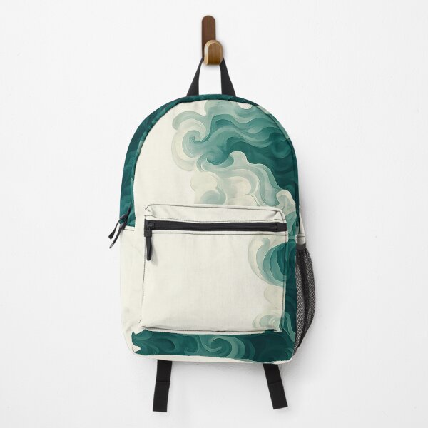 Item preview, Japanese Wave Aesthetic Dark Teal Ocean Design | Minimal Ukiyo-e Style Art for T-Shirts, Stickers & Phone Cases designed and sold by The Artsy Stories.