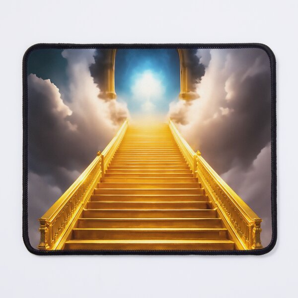 Item preview, Stairway of Light Golden Surreal Clouds Concept Art designed and sold by TheMarketplaceworld.