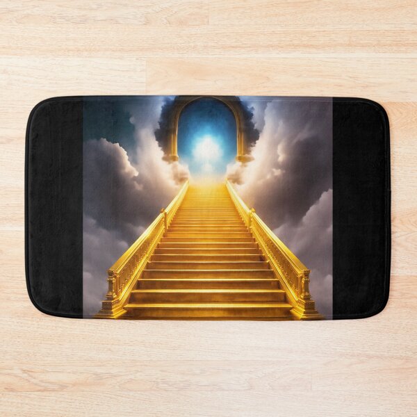 Item preview, Stairway of Light Golden Surreal Clouds Concept Art designed and sold by TheMarketplaceworld.