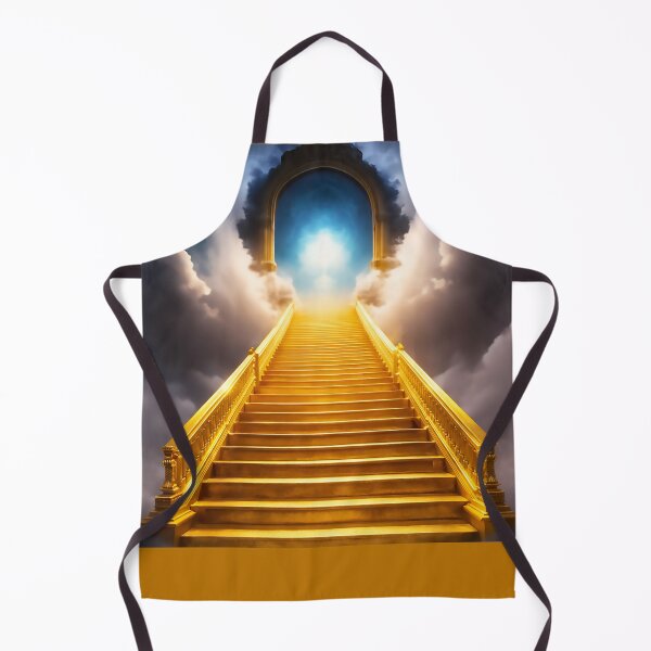 Item preview, Stairway of Light Golden Surreal Clouds Concept Art designed and sold by TheMarketplaceworld.