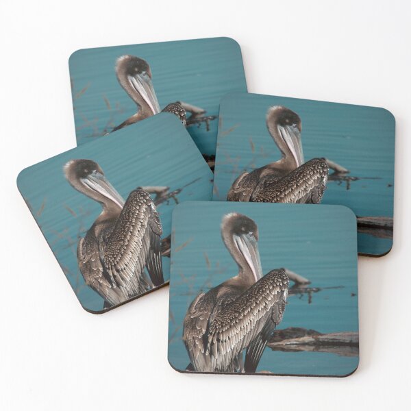 Item preview, Brown Pelican Preening Wings Coastal Bird Photography designed and sold by Elwynn WildLight Photography.