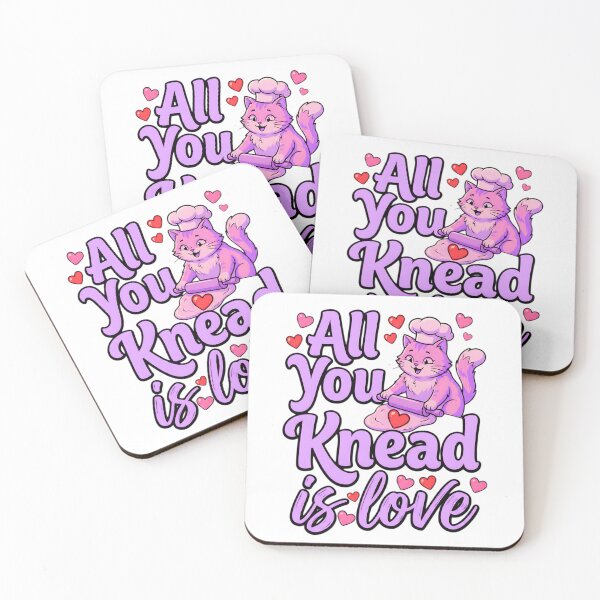 Item preview, valentine cat mom all you knead pun illustration designed and sold by ArtDesignTp.