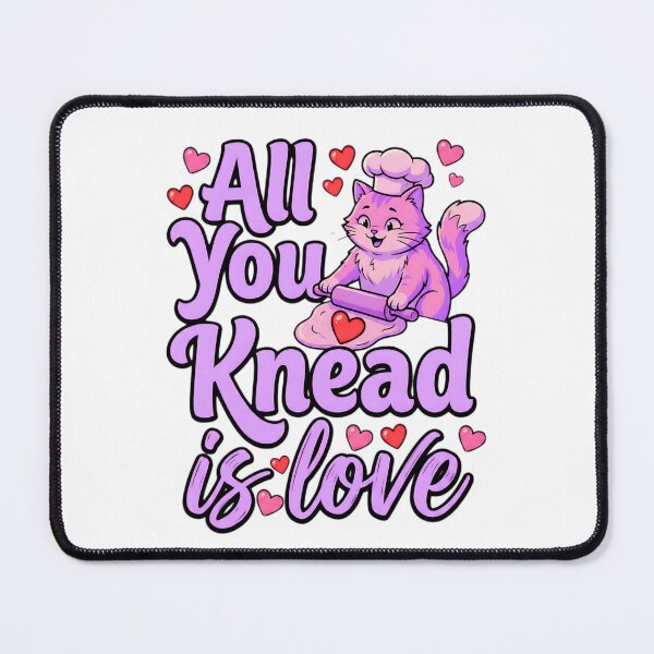 Item preview, valentine cat mom all you knead pun illustration designed and sold by ArtDesignTp.