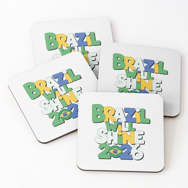 Item preview, Brazil Will Shine 2026 Soccer – Brazilian Colors Football Fan Tee Green Yellow Blue White designed and sold by paulo silveira.