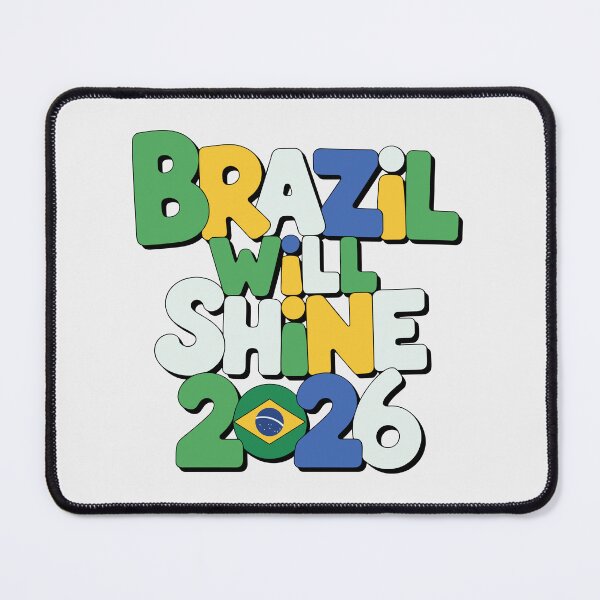 Item preview, Brazil Will Shine 2026 Soccer – Brazilian Colors Football Fan Tee Green Yellow Blue White designed and sold by paulo silveira.