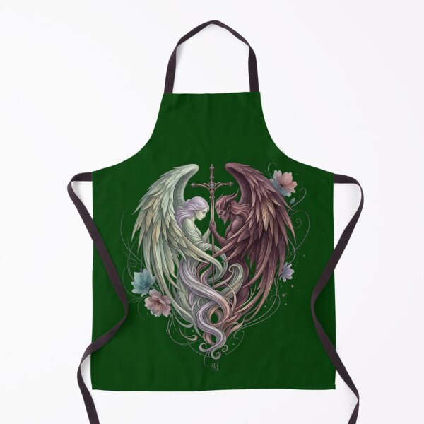 Item preview, Eternal Balance - Angel and Demon Celestial Lovers Illustration designed and sold by Remix Vision.